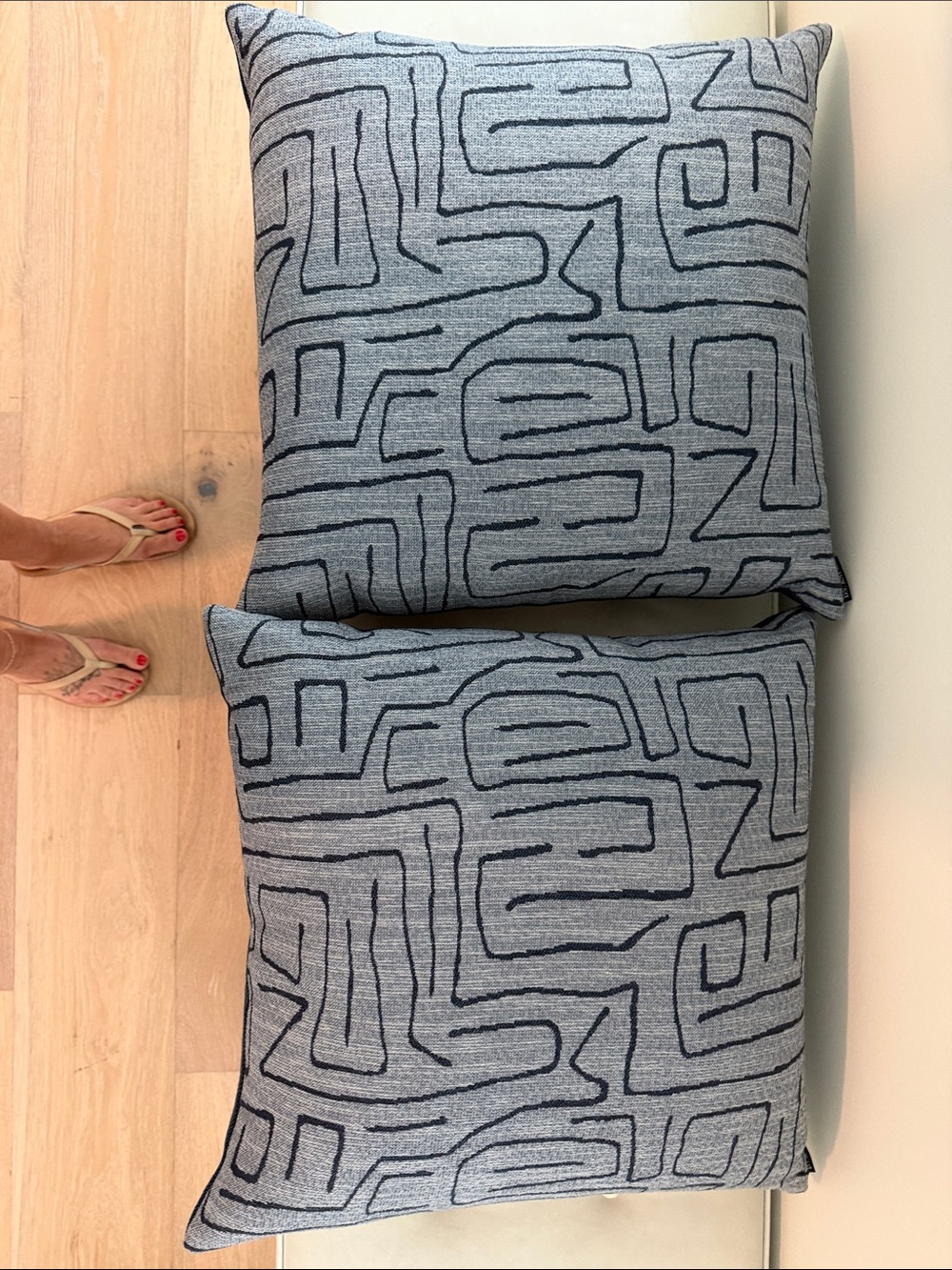 D.V. KAP Home Novato pillows in Indigo -NEW set 22x22